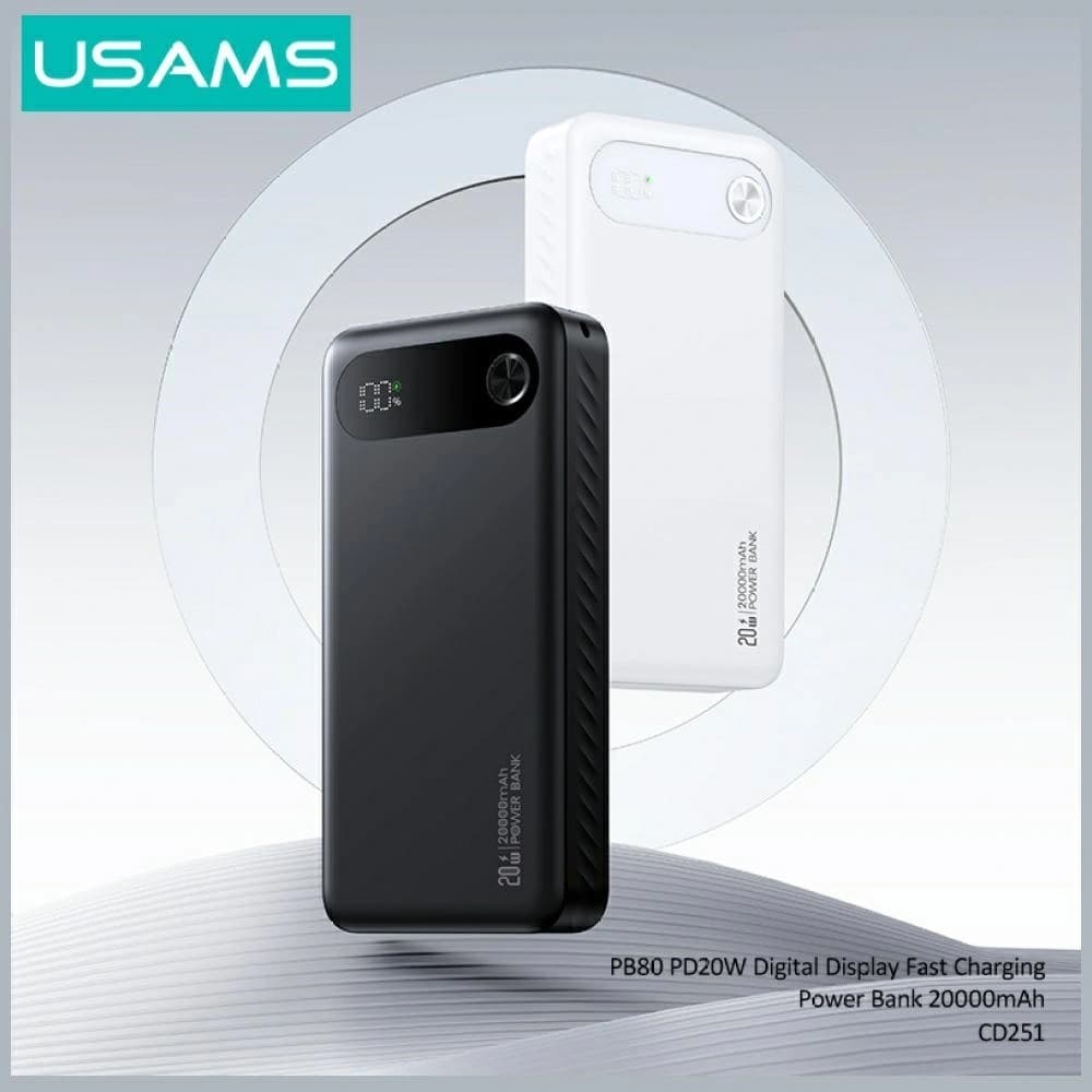 USAMS PB80 PD20W 20000mAh weiß - 3