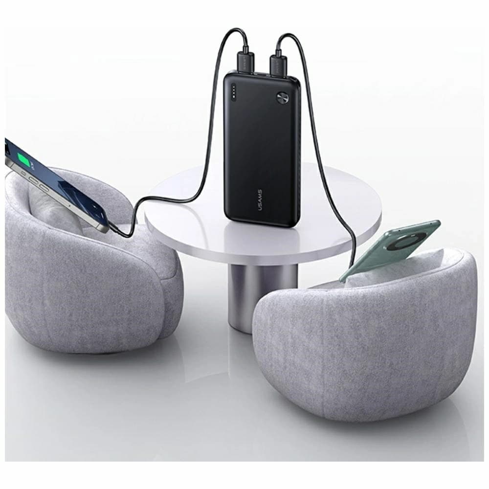USAMS PB83 2xUSB-A, USB-C 10000mAh černá - 5