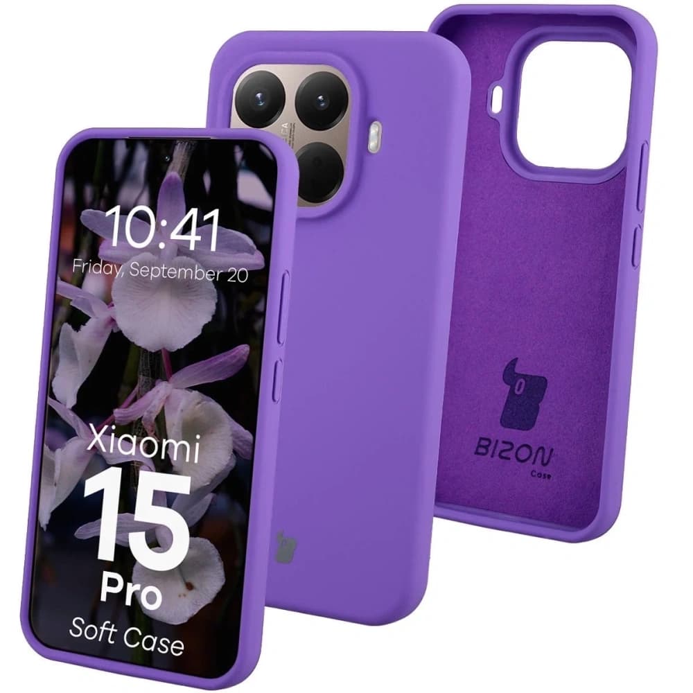 Etui din silicon Bizon Soft Case pentru Xiaomi 15T Pro violet