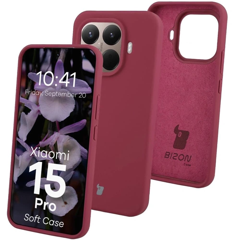 Etui din silicon Bizon Soft Case pentru Xiaomi 15T Pro violet închis