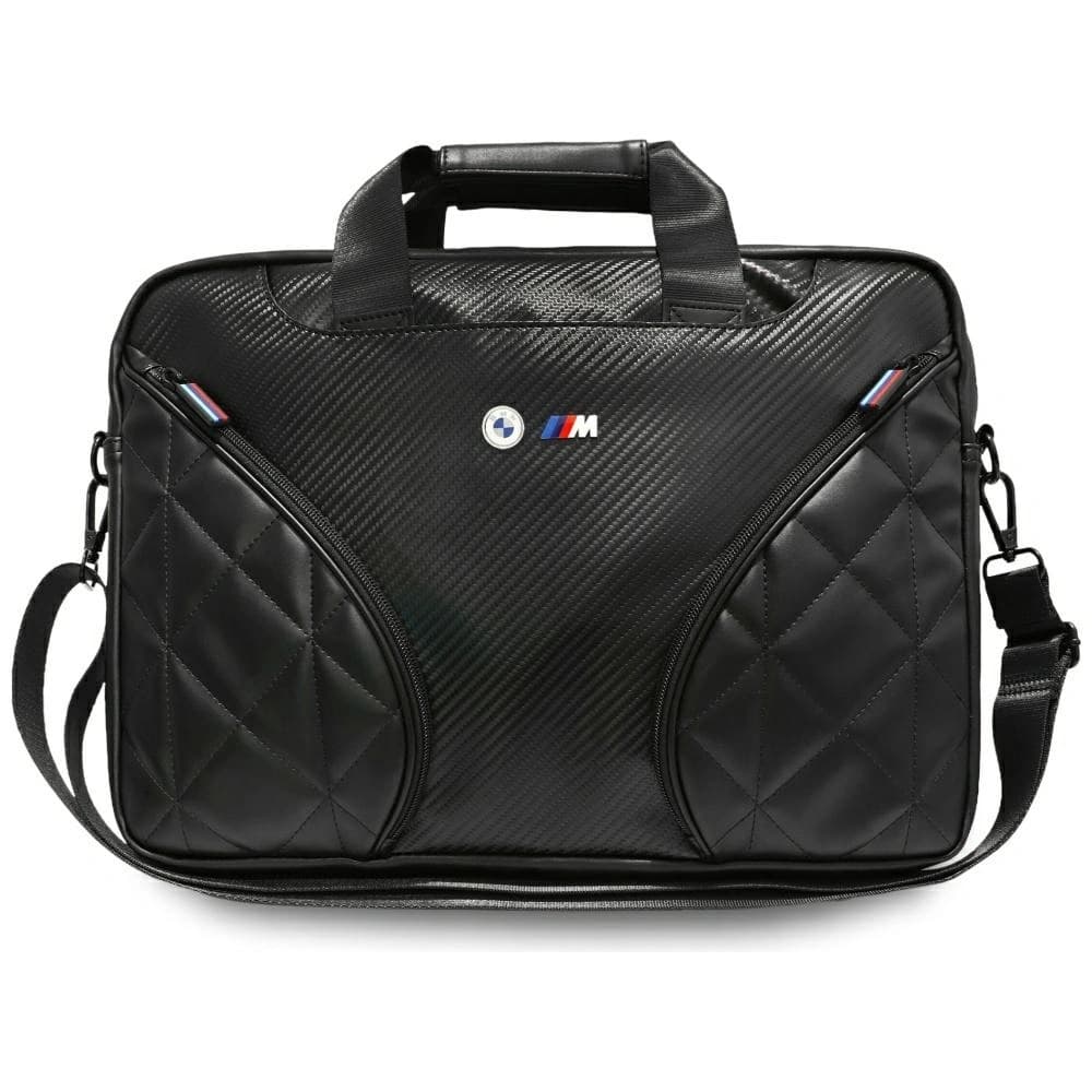 BMW Carbon Taschen & Metall-Logo Tasche 16" schwarz