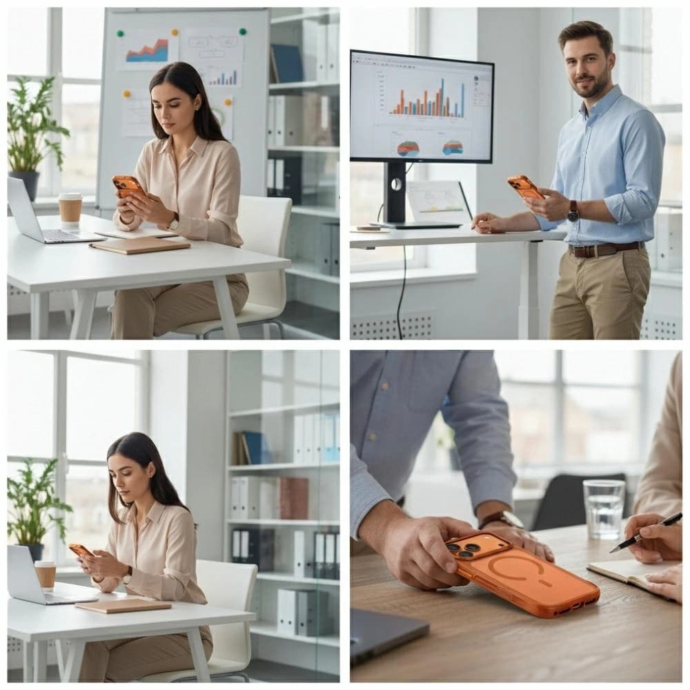 UNIQ Veren Apple iPhone 17 Pro MagClick Töltés narancssárga - 4