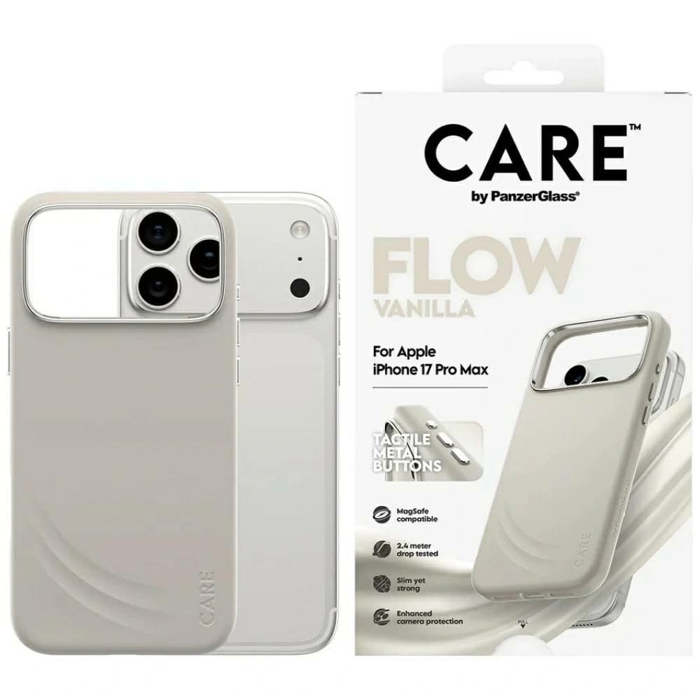 CARE od PanzerGlass FLOW MagSafe Apple iPhone 17 Pro Max vanilka