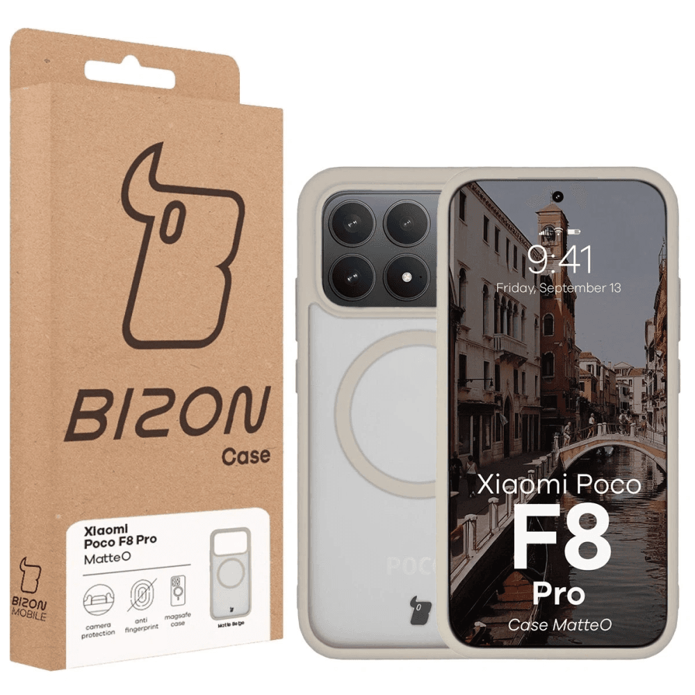 Bizon Case MatteO Magnetic Xiaomi POCO F8 Pro füstös bézs
- 7