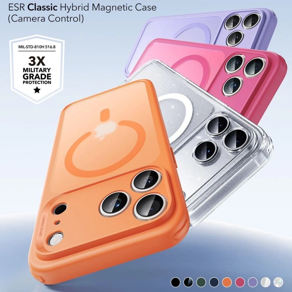 ESR Classic Hybrid MagSafe Apple iPhone 17 Pro Max Mražená Oranžová - 5