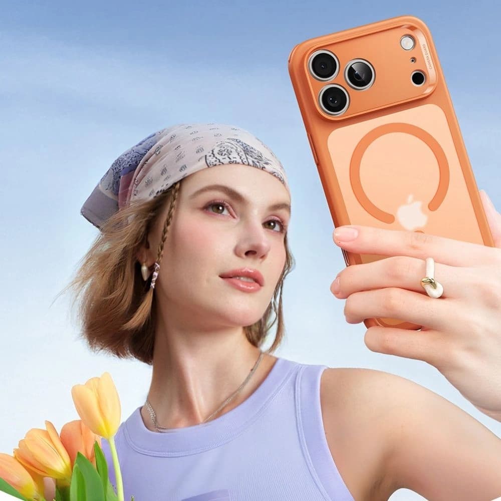 ESR Classic Hybrid MagSafe Apple iPhone 17 Pro Max Mražená Oranžová - 6