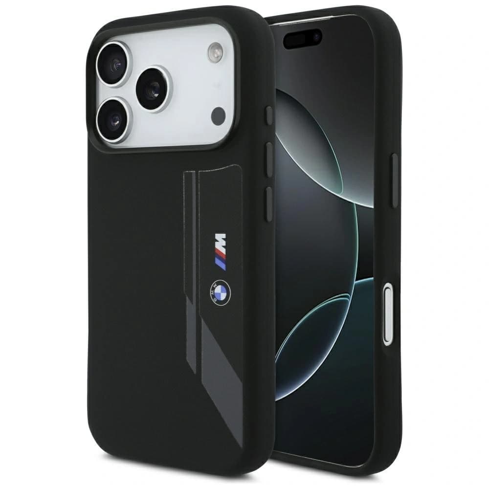 BMW M Silicon Vertikální Logo MagSafe Apple iPhone 17 Pro černý