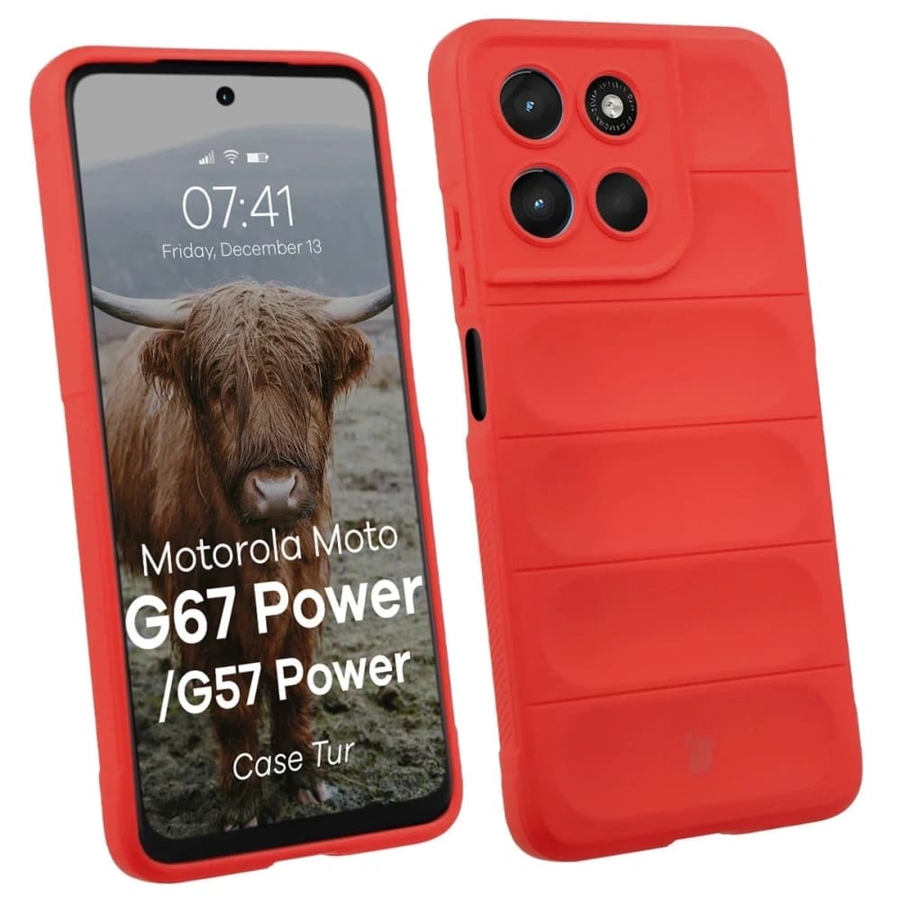 Bizon Case Tur Motorola Moto G57 Power / G67 Power red