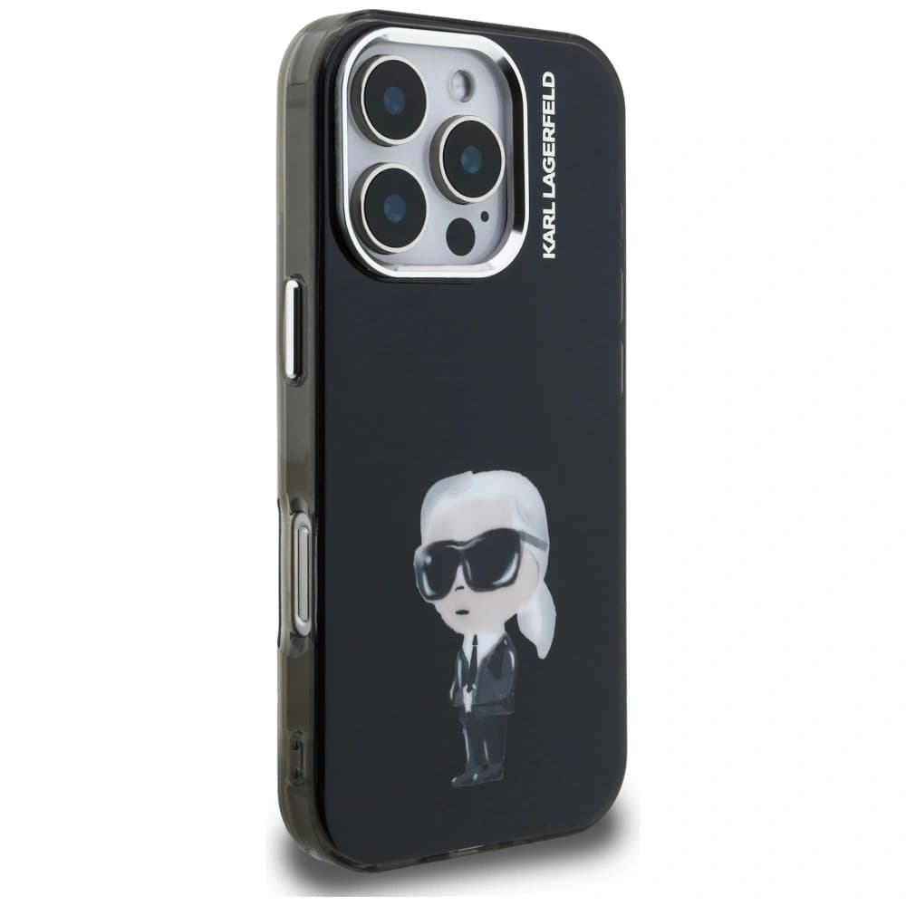 Karl Lagerfeld IML Aquarelle Karl & Logo MagSafe Apple iPhone 16 Pro black - 4
