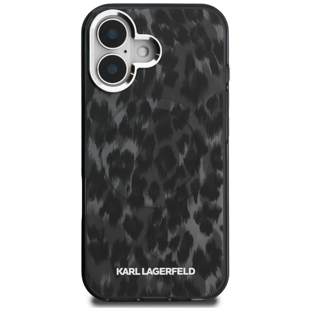 Karl Lagerfeld IML Leopard Pattern MagSafe Apple iPhone 16 black - 3