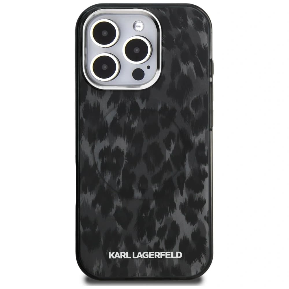 Karl Lagerfeld IML Leopardenmuster MagSafe Apple iPhone 16 Pro Max schwarz
- 3