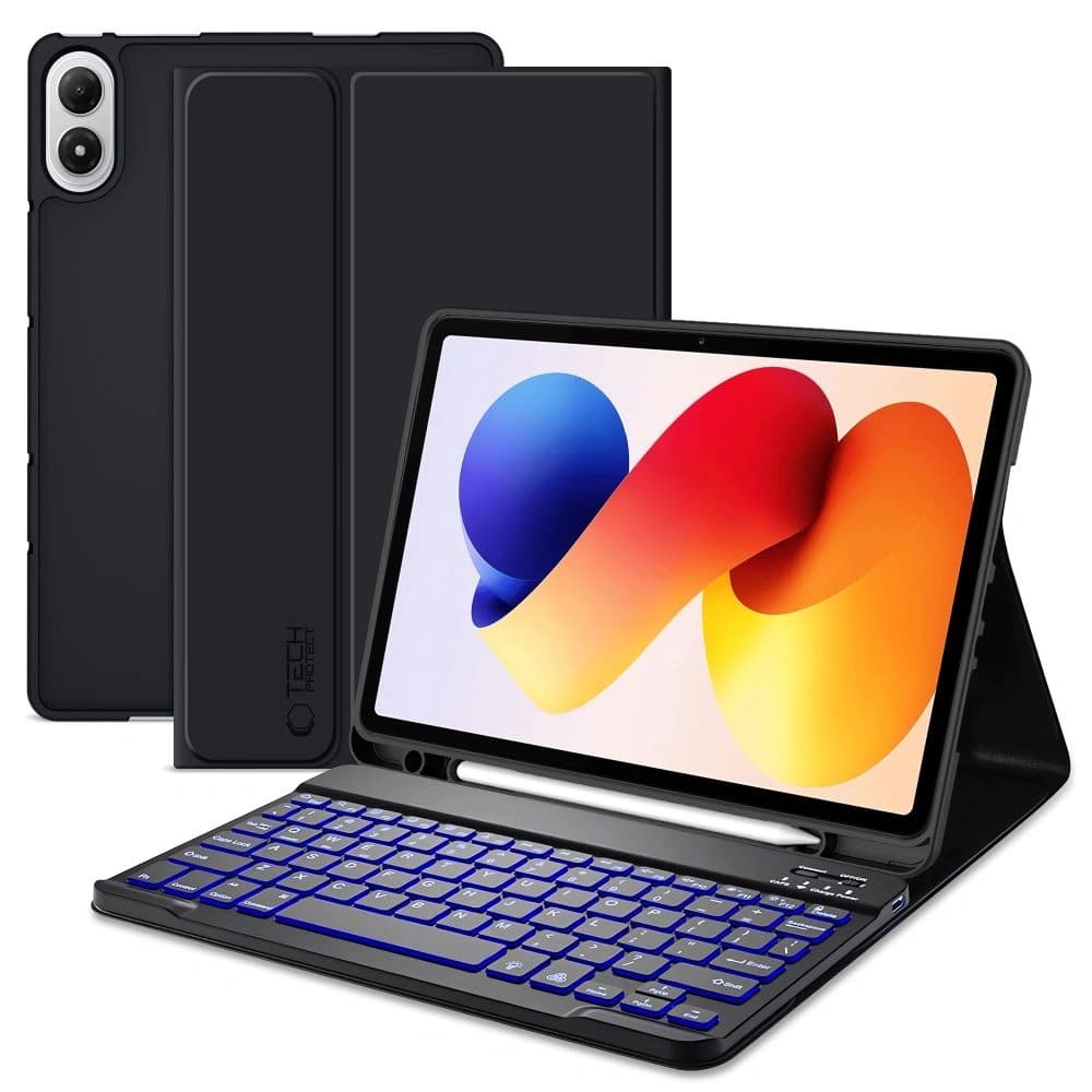 Tech-Protect SmartCase Stift + Tastatur Xiaomi Poco Pad M1 / Redmi Pad 2 Pro 12.1 Schwarz