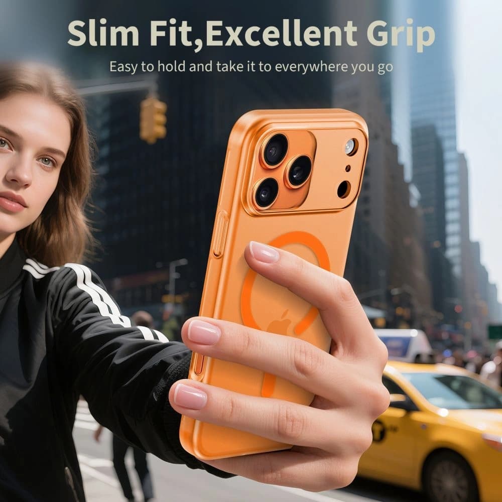 Tech-Protect Magslim MagSafe Apple iPhone 17 Pro Matný/kosmický oranžový
- 5