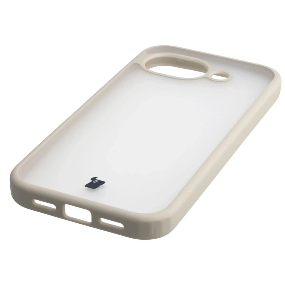 Bizon Case Angelo Google Pixel 10a halbtransparent mit einem beigen Rahmen
- 5