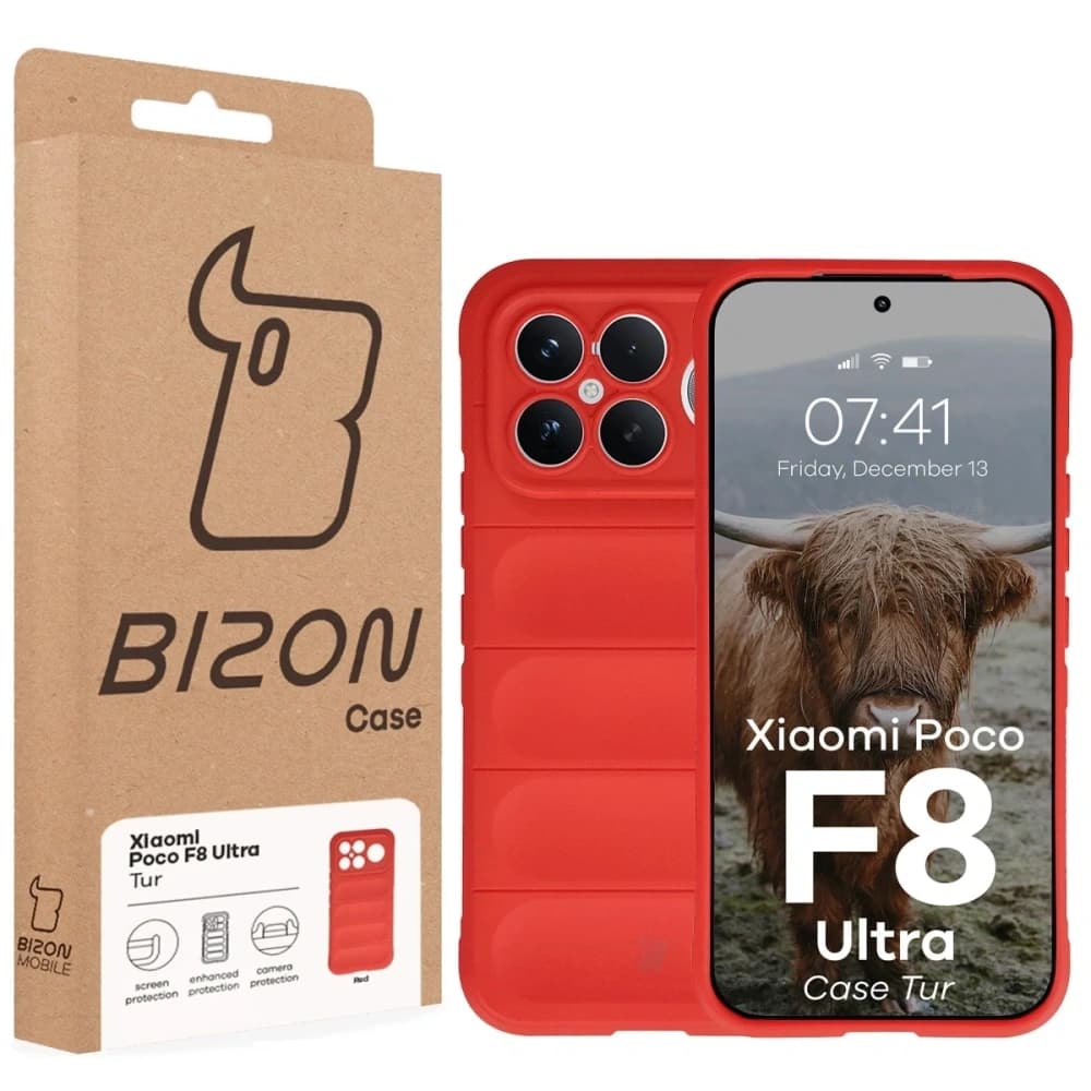 Pancéřové etui Bizon Case Tur do Xiaomi POCO F8 Ultra, červené
- 8