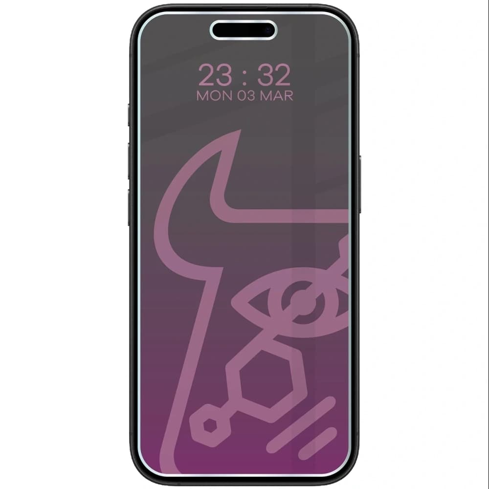 Prywatyzujące szkło hybrydowe Bizon Glass Mule Shadow do iPhone 16 Plus, matowe - 3