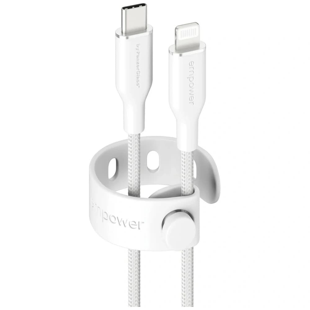 Kabel von PanzerGlass Racing Empower 60W USB-C / Lightning 1,2m silber-weiß
- 2