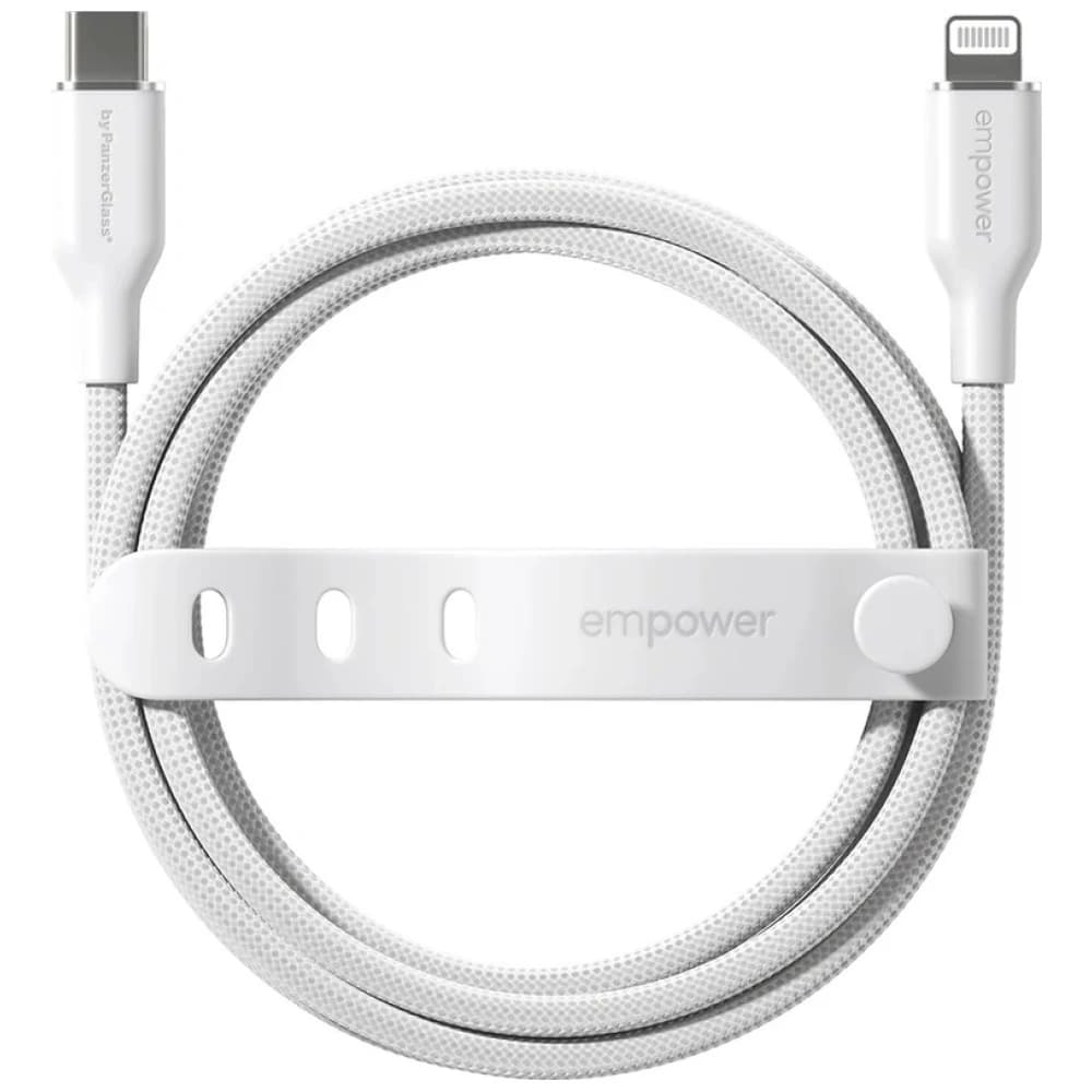 Kabel von PanzerGlass Racing Empower 60W USB-C / Lightning 1,2m silber-weiß
- 3