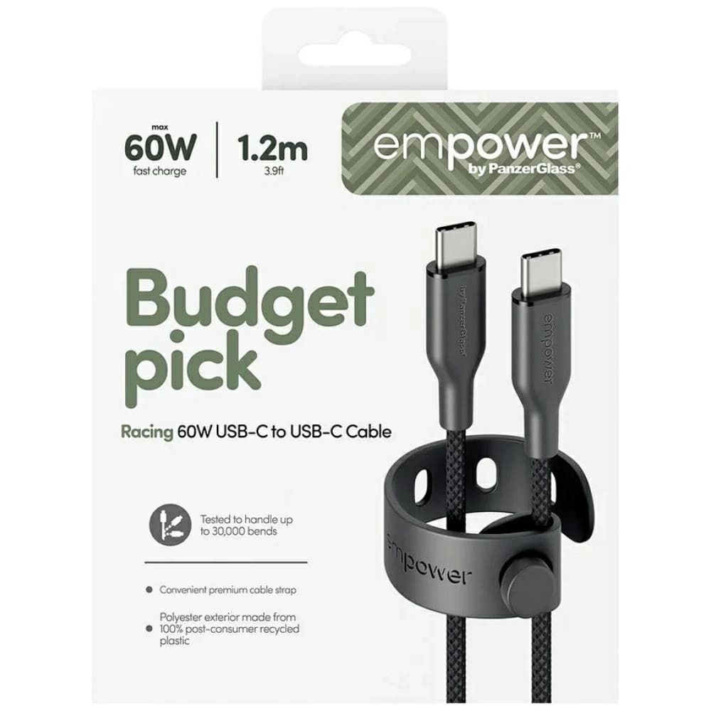 Kabel von PanzerGlass Racing Empower 60W USB-C / USB-C 1,2m schwarz
- 6