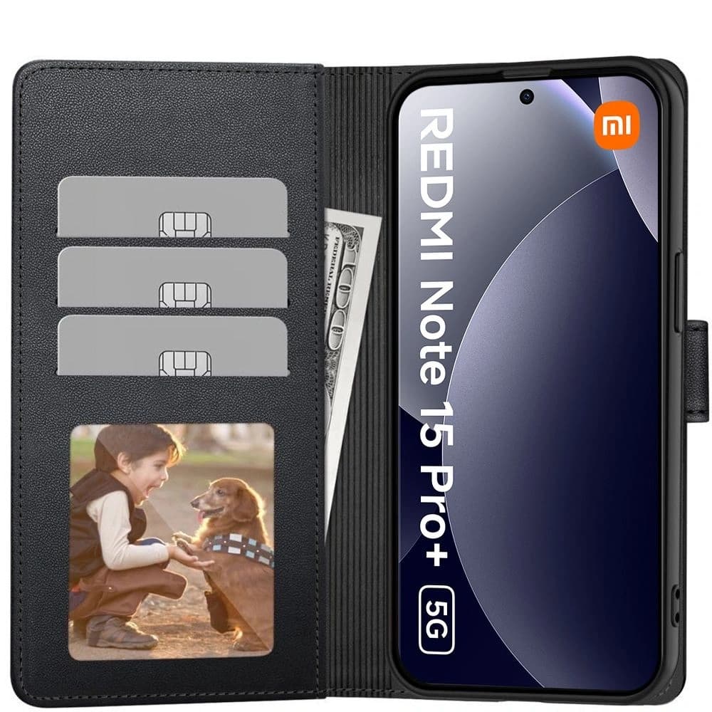 Tech-Protect Wallet Xiaomi Redmi Note 15 Pro+ Plus 5G Matte Black - 2