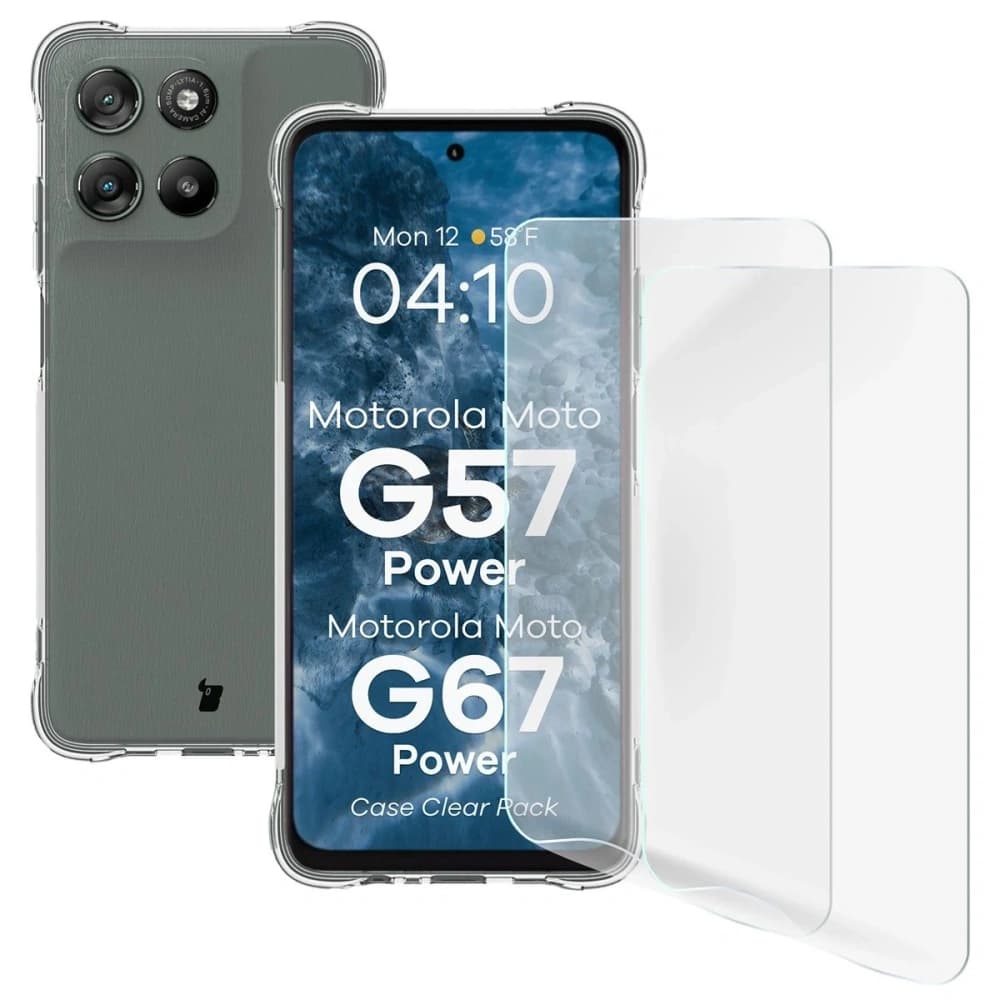 Bizon Case Clear Pack Motorola Moto G57 Power / G67 Power