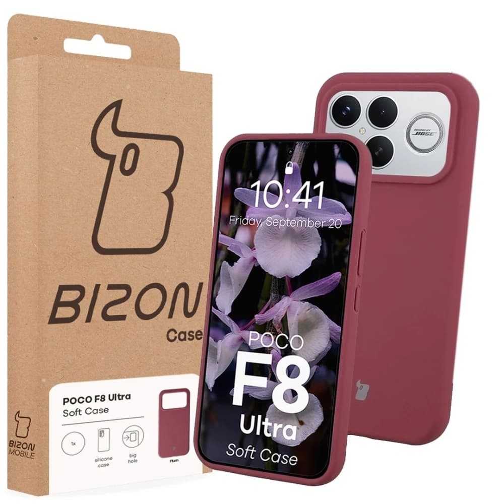 Carcasă Bizon Soft Xiaomi POCO F8 Ultra mov închis
- 7