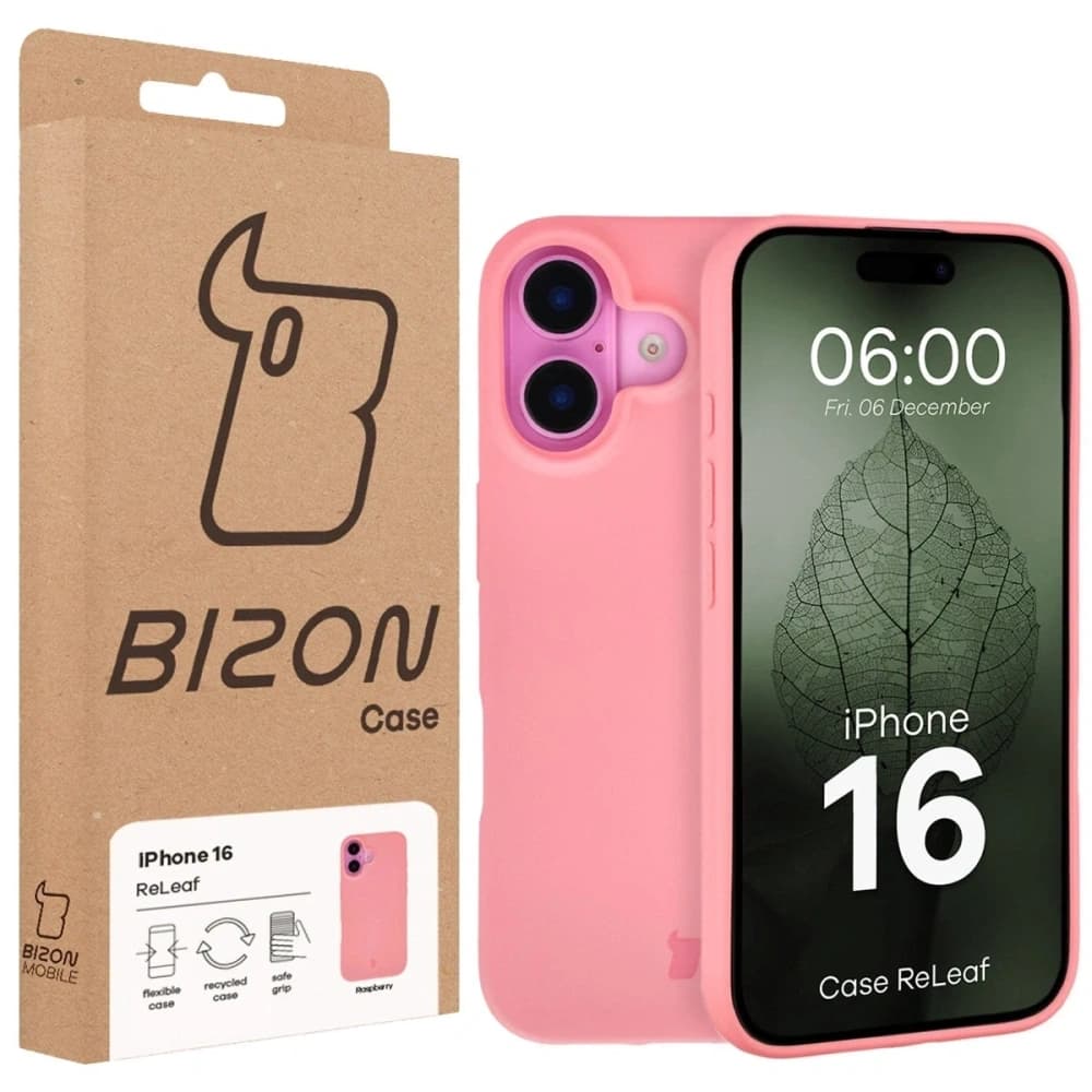 Bizon Case ReLeaf Apple iPhone 16 pink - 6