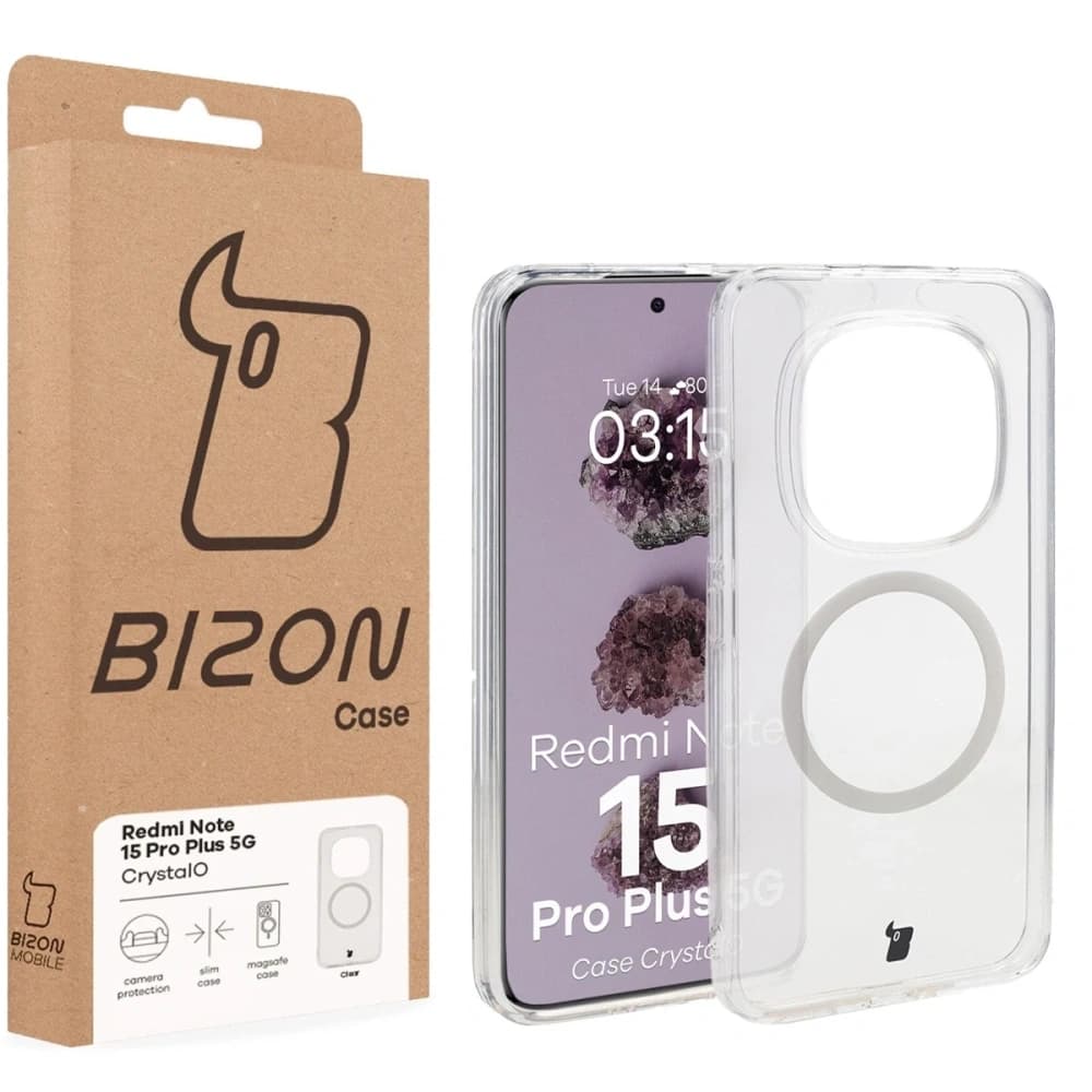 Bizon Case CrystalO Magnetic Xiaomi Redmi Note 15 Pro+ Plus 5G klar
- 7