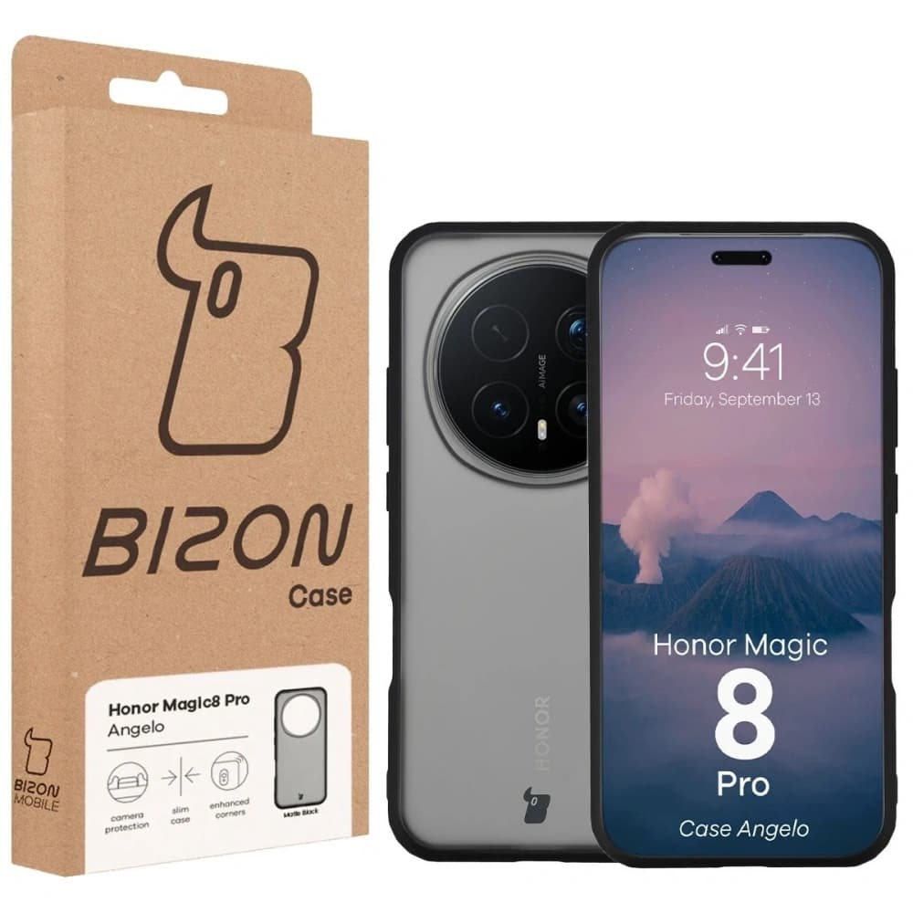 Carcasă Bizon Angelo Honor Magic8 Pro fumurie cu un cadru negru
- 6