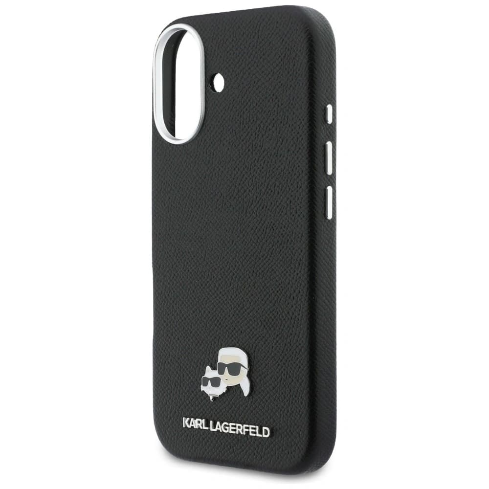 Karl Lagerfeld Karl & Choupette Head Pins Saffiano MagSafe Apple iPhone 17 black - 6