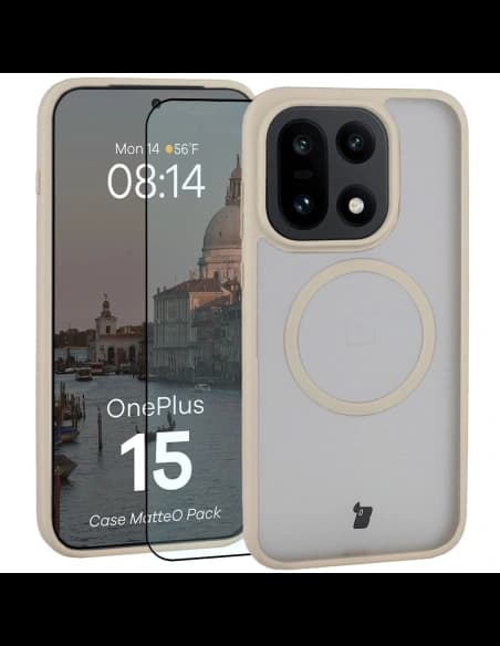 Bizon MatteO Mágneses Csomag OnePlus 15 füstös bézs