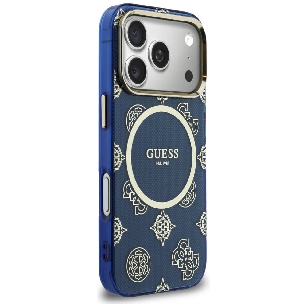Guess IML Peony Dot MagSafe Apple iPhone 17 Pro albastru - 4