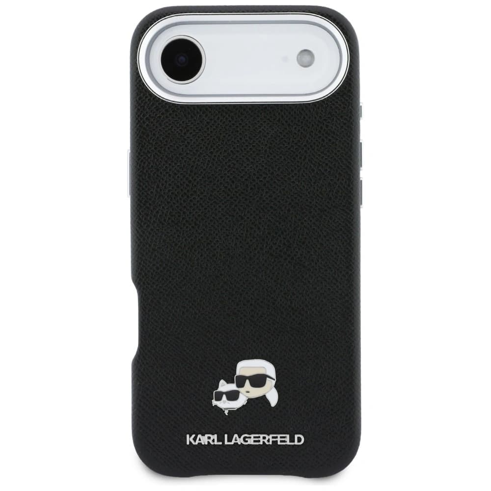 Karl Lagerfeld Karl & Choupette Head Pins Saffiano MagSafe Apple iPhone Air negru - 3