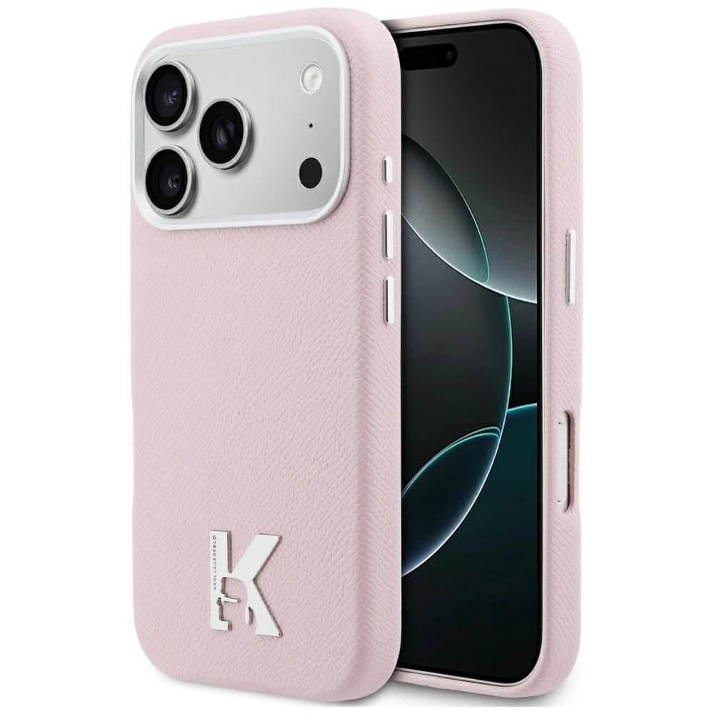 Karl Lagerfeld Karl Head Logo MagSafe Apple iPhone 17 Pro Max pink