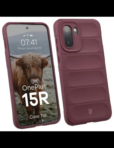 Bizon Case Tur OnePlus 15R bordó