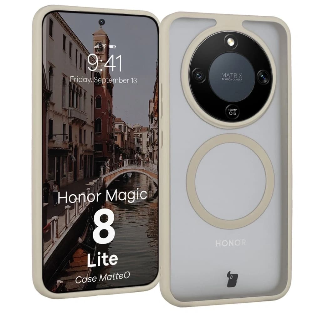 Bizon Case MatteO Magnetic Honor Magic8 Lite füstös bézs
