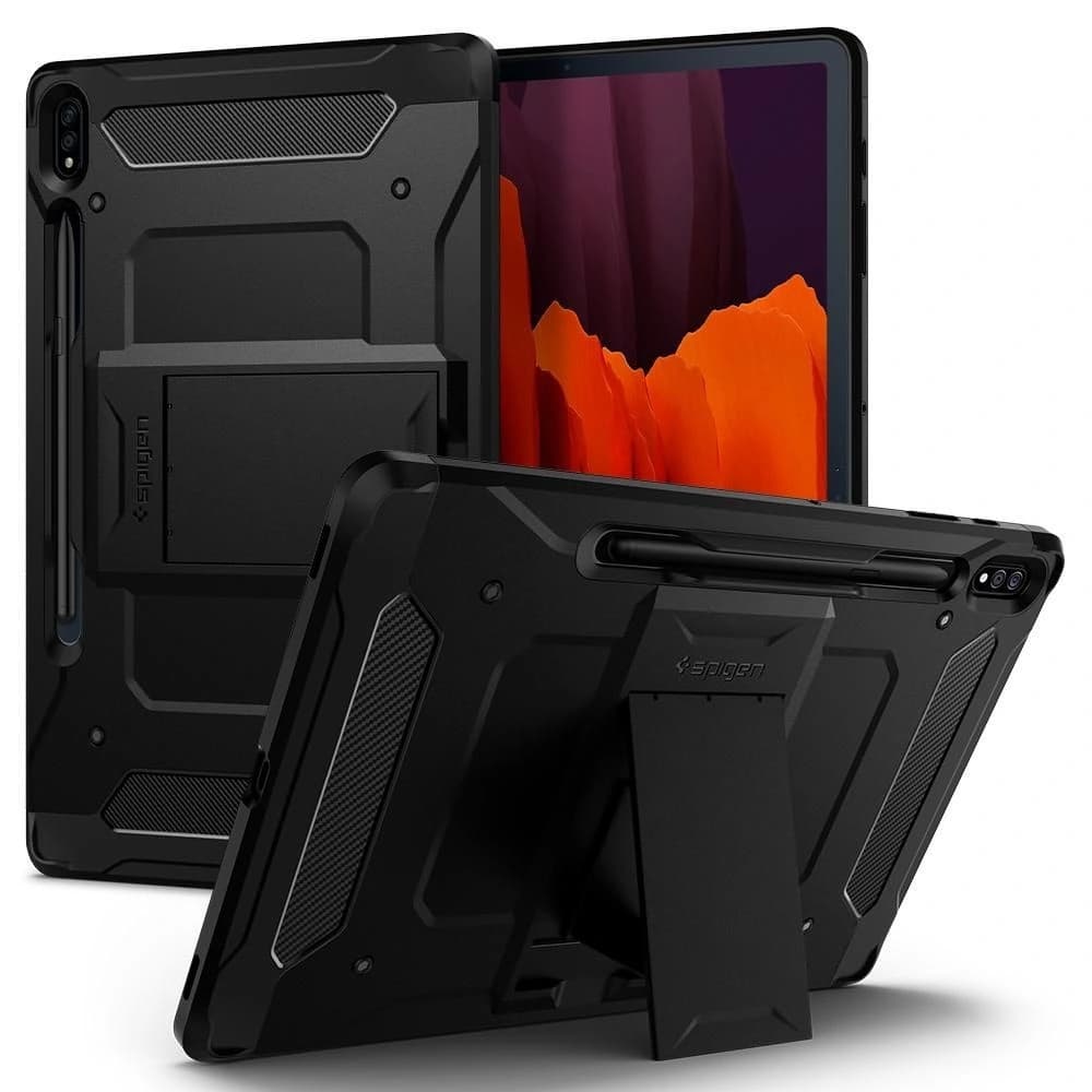 Etui Spigen Tough Armor Pro Samsung Galaxy Tab S7+ Plus/S8 + Plus 12.4 Fekete
