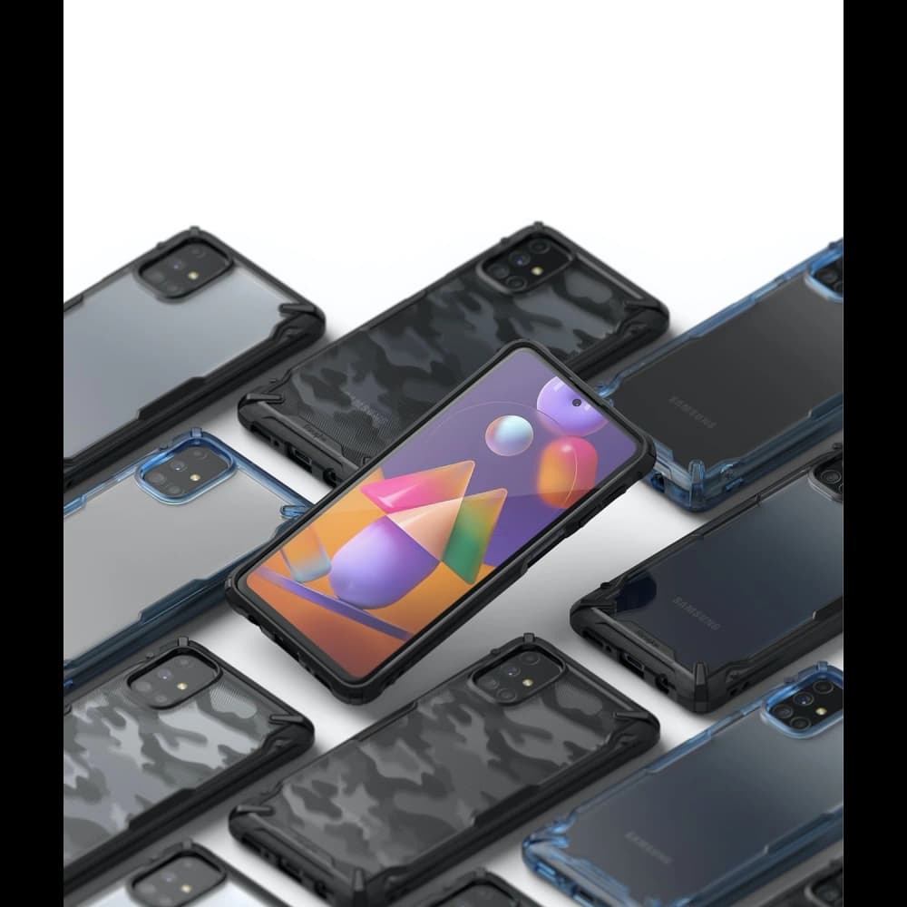 Ringke Fusion-X Samsung Galaxy M31s Camo (Moro) Black - 7