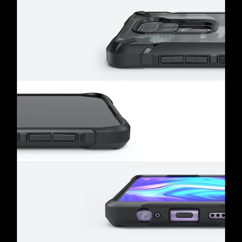 Etui Ringke Fusion-X Redmi Note 9 Camo (Moro) Fekete - 5