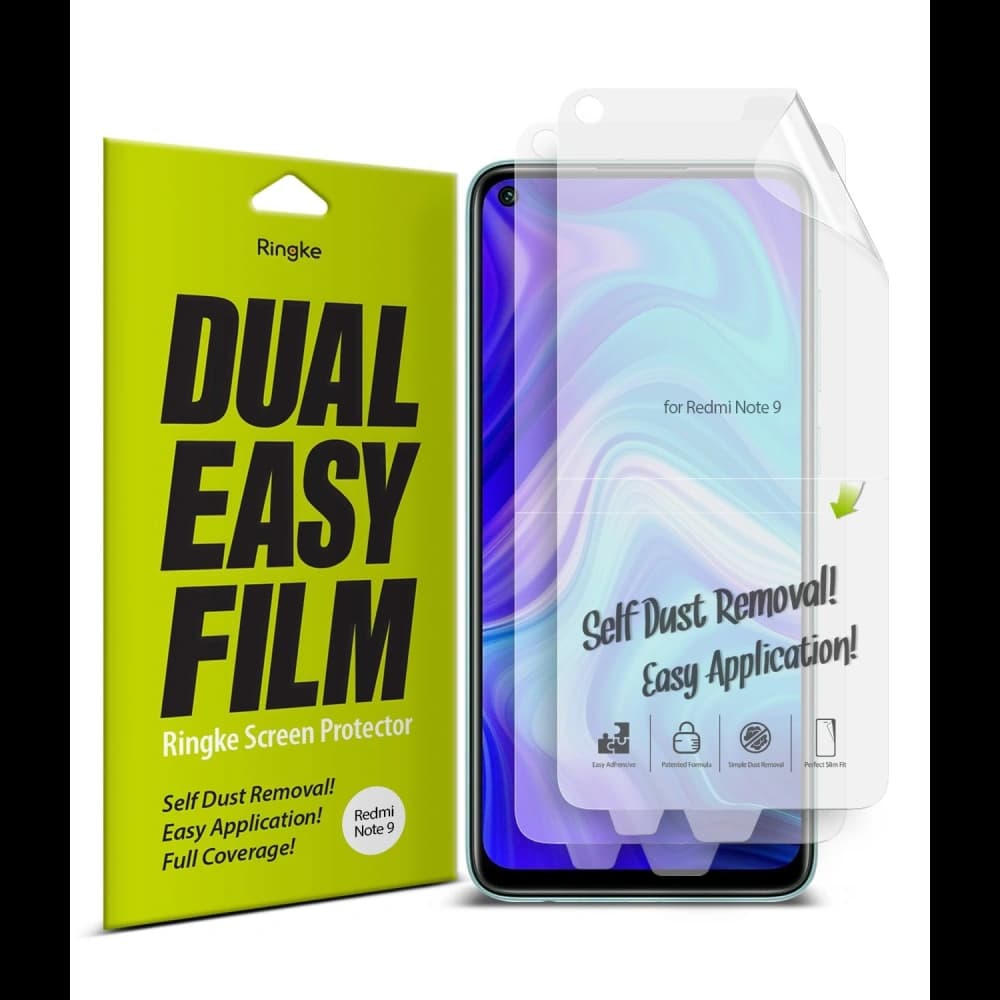 Hydrogel fólia Ringke Dual Easy Full Cover Redmi Note 9 tok barátságos