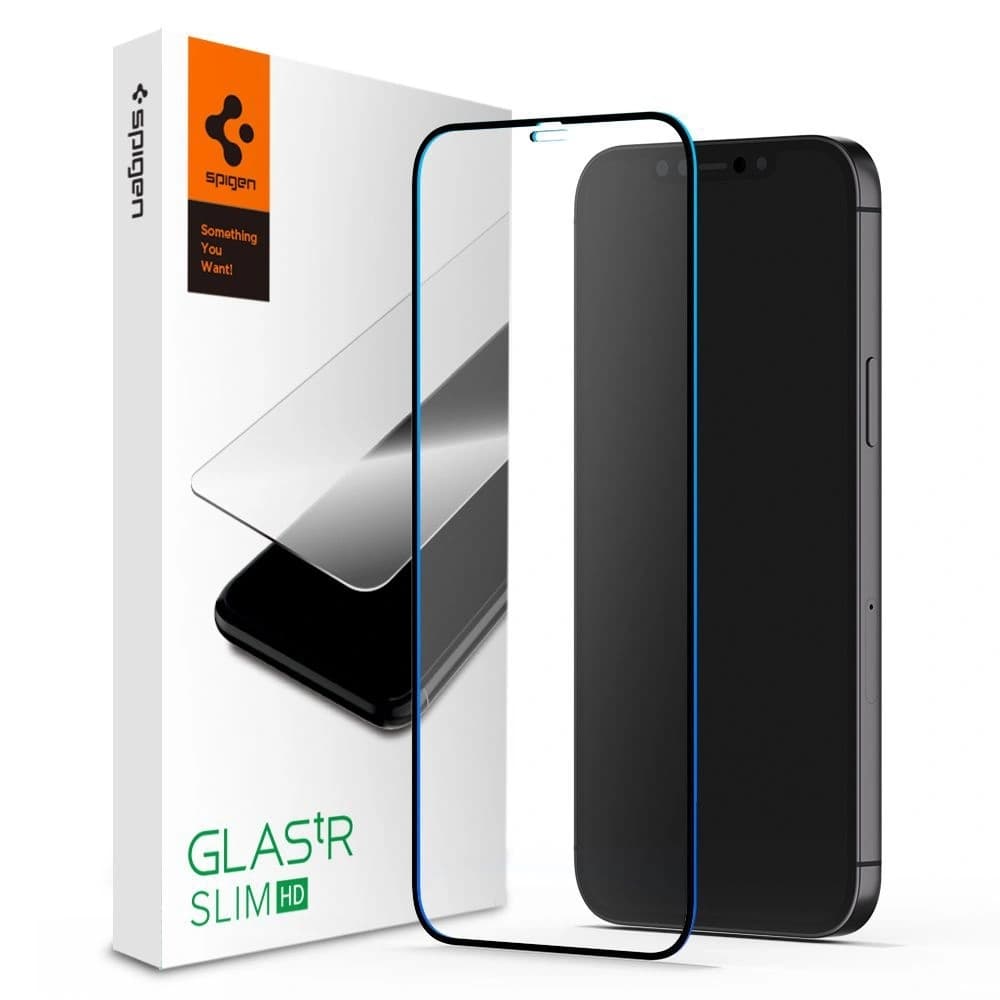 Tvrzené sklo Spigen GLAS.tR Slim Apple iPhone 12 Pro Max Black