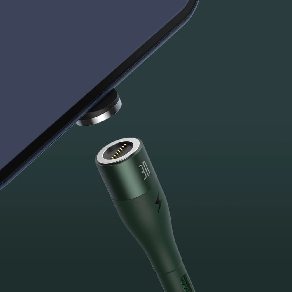 Baseus Magnetisches USB - Micro USB Kabel Zink 2.1A 1m (grün) - 9