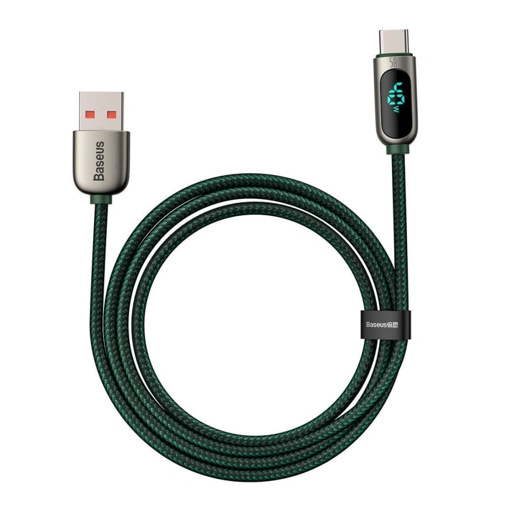 Kabel USB na USB-C Baseus Display, 5A, 1m (zelený) - 2